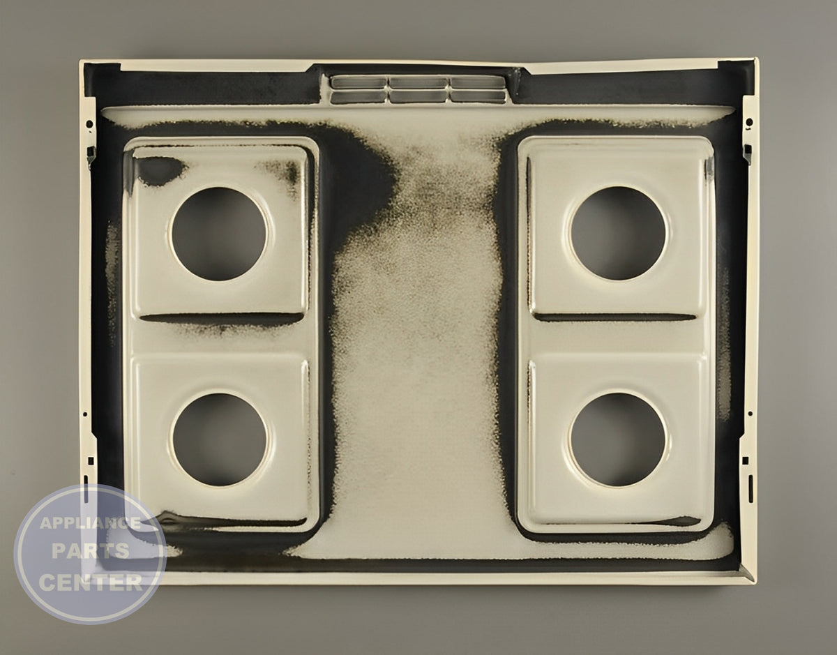 COOKTOP-FLAT (BISQUE) WB62K10064 - Side view with precise measurements
