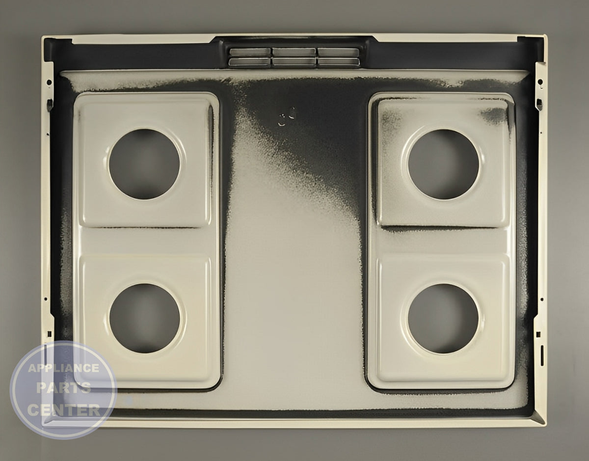 GEH COOKTOP-FLAT (BISQUE) WB62K10064 - Installation in GEH model showcasing key mounting points