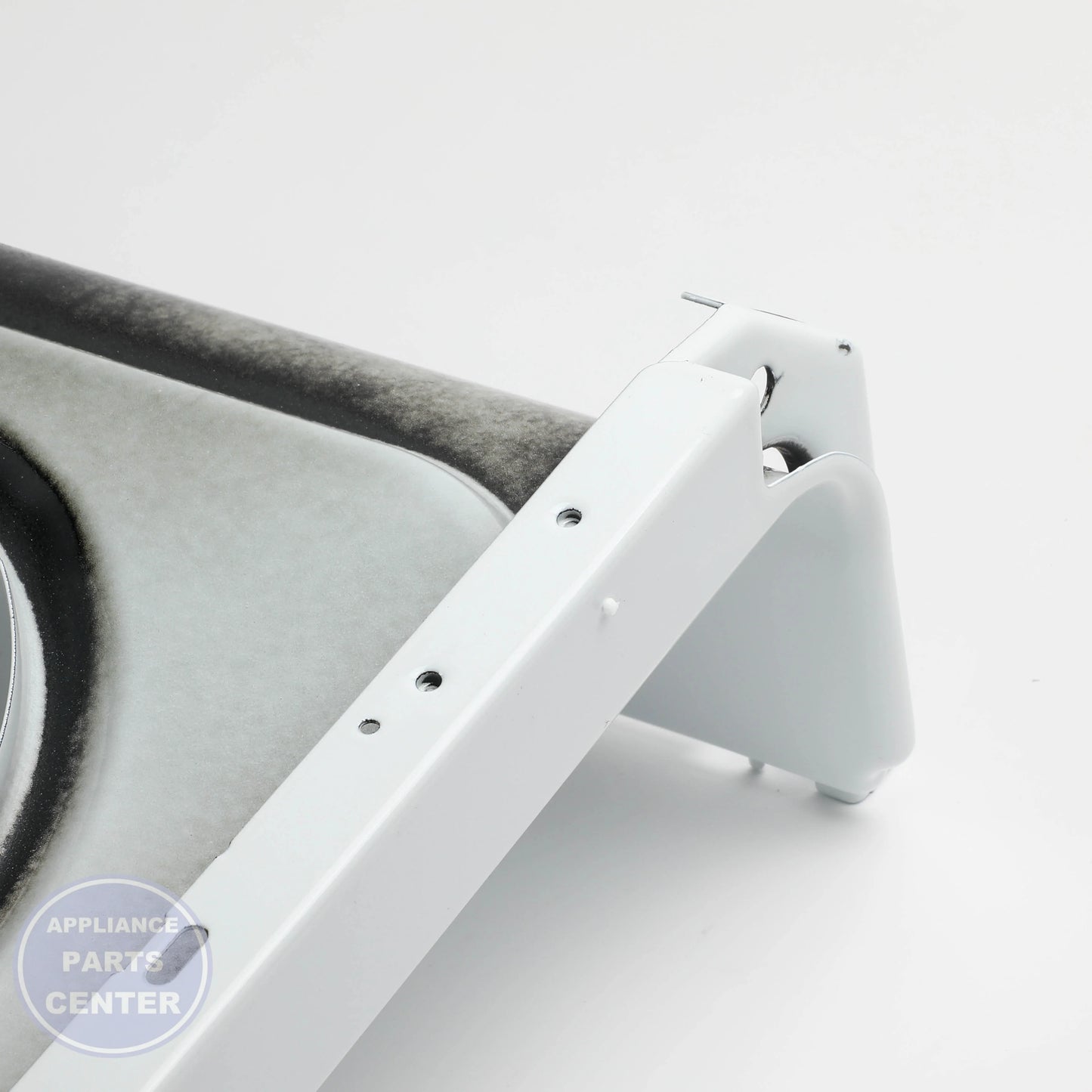 RANGETOP MECH ASM WH WB62T10614 - Side view with precise measurements