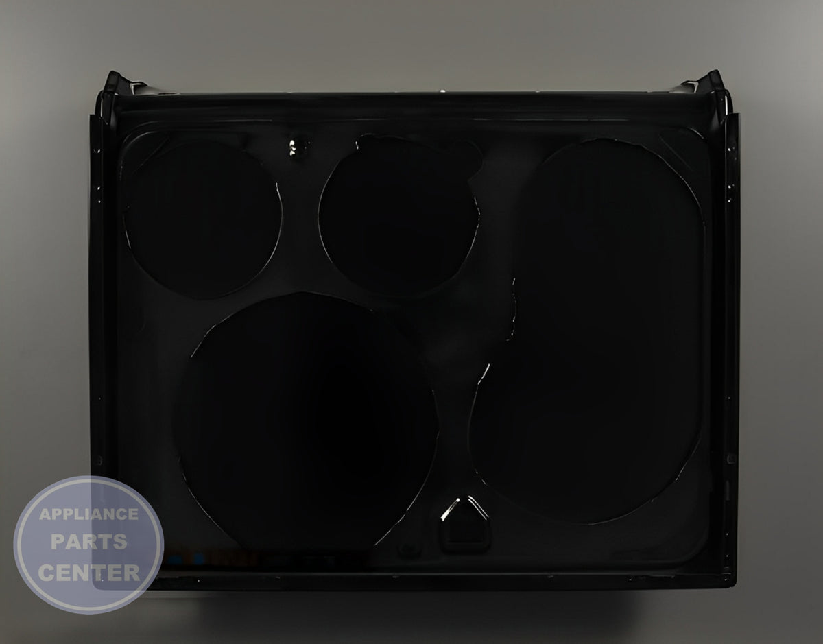 RANGETOP GLASS - BLACK WB62X20903 - Detailed view of high-quality glass