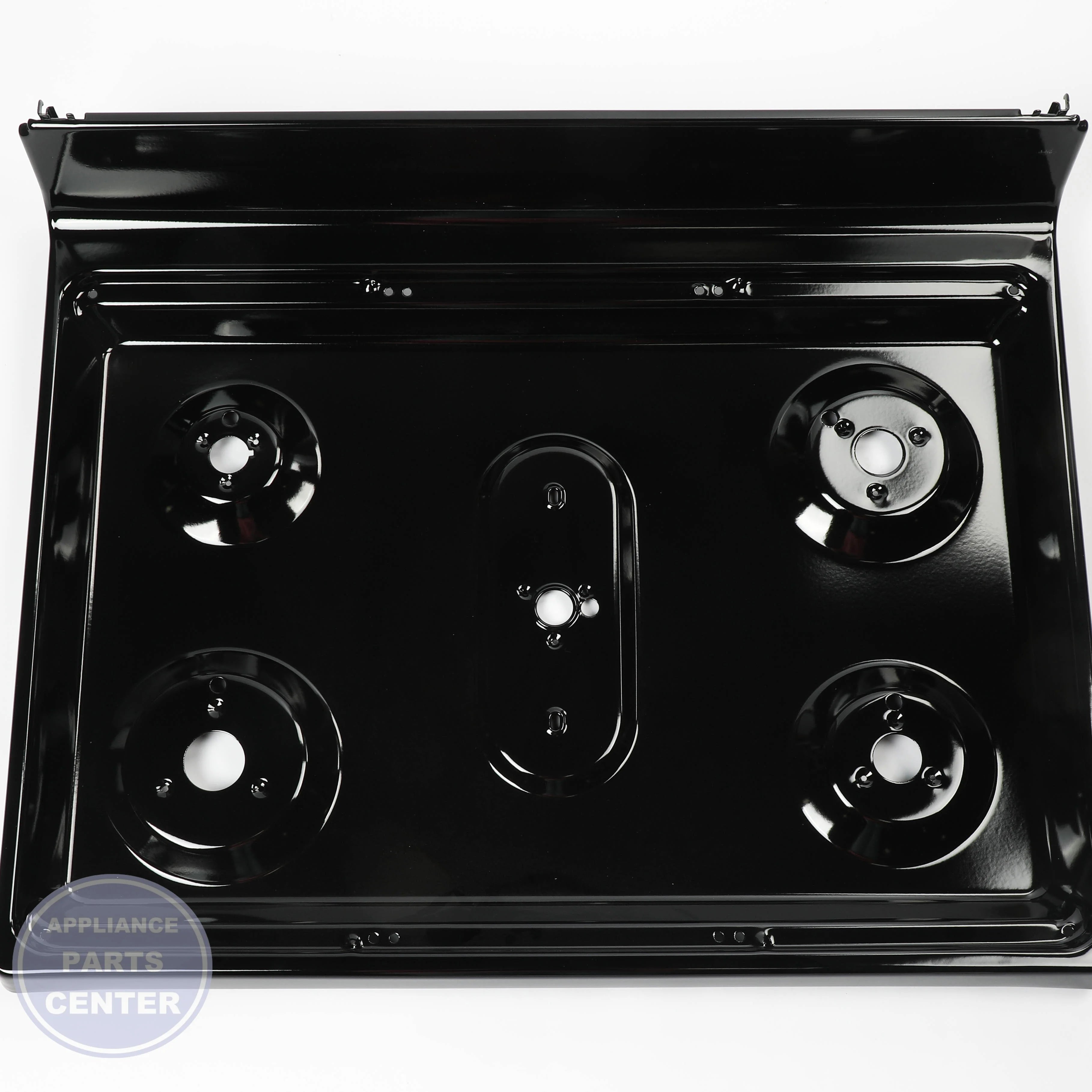 GEH RANGETOP AND BRKT ASM WB62X24778 - Installation in specific model showing key mounting points