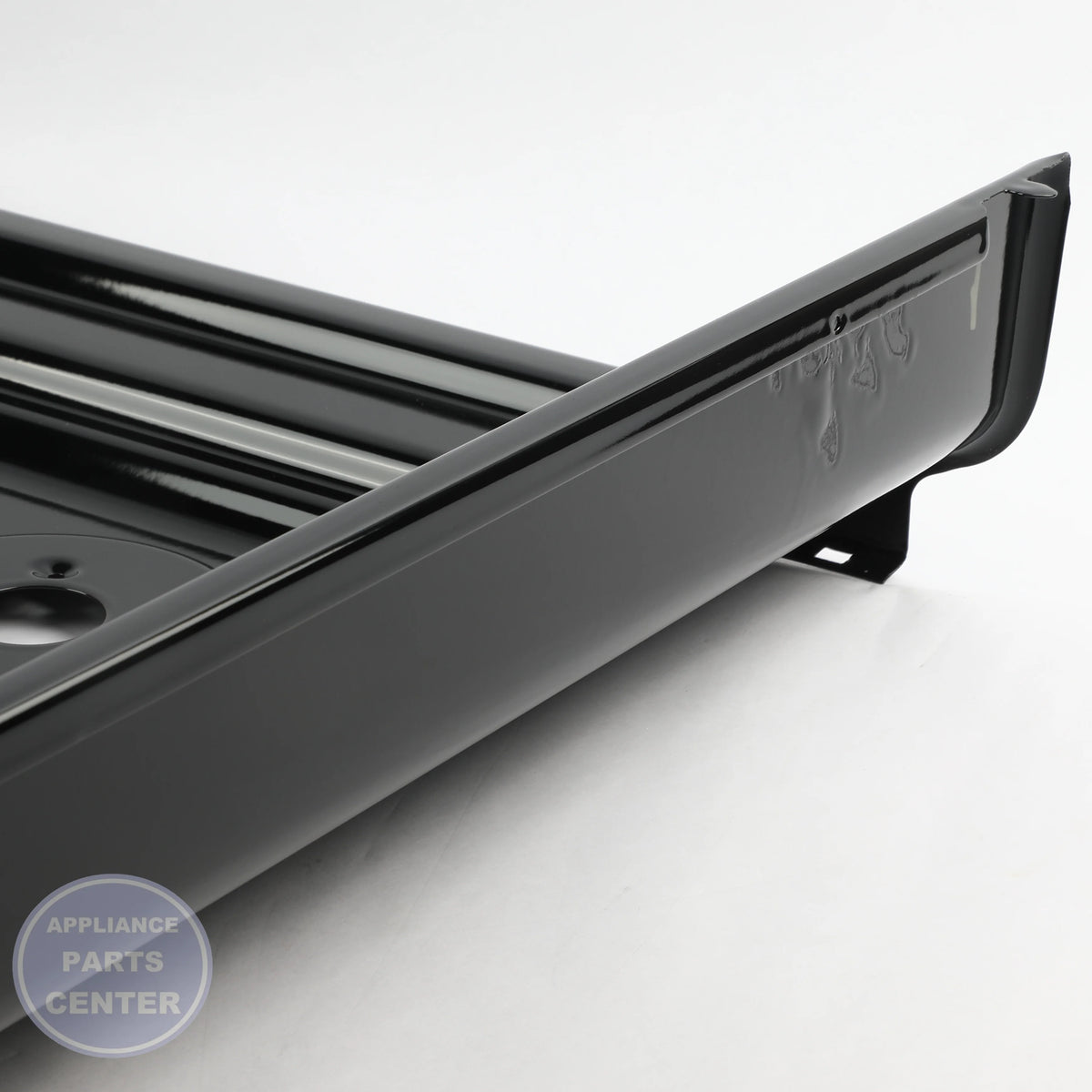 BLACK RANGE TOP WB62X31581 - Side view with precise measurements