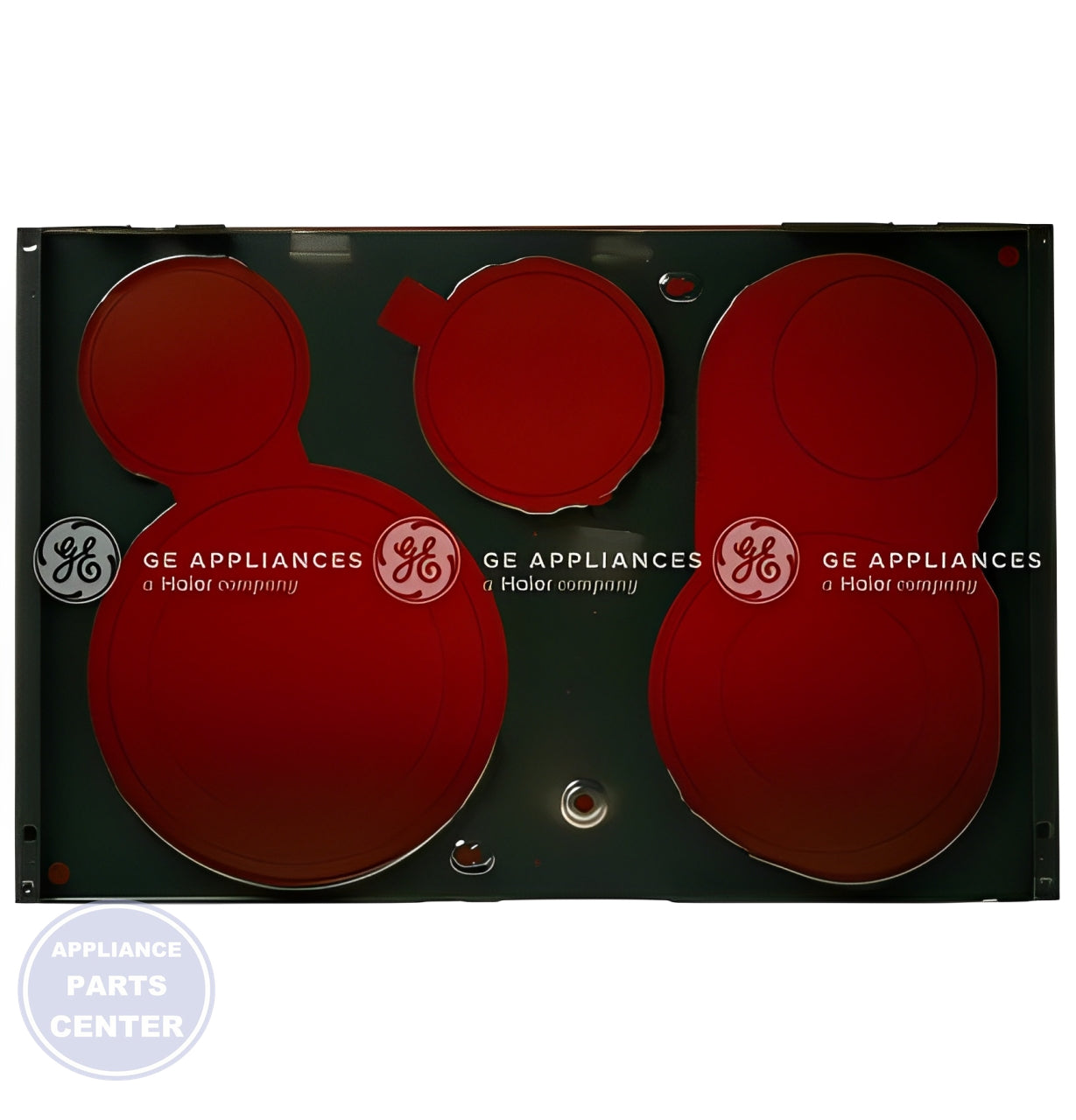 GE RANGE GLASS MAINTOP ASSEMBLY WB62X45228 - Main view showing cookware support for GE ranges