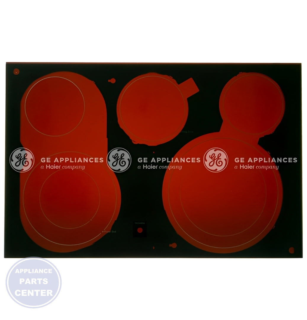 GE RANGE GLASS MAINTOP ASSEMBLY WB62X45228 - Detailed view of specific technical details