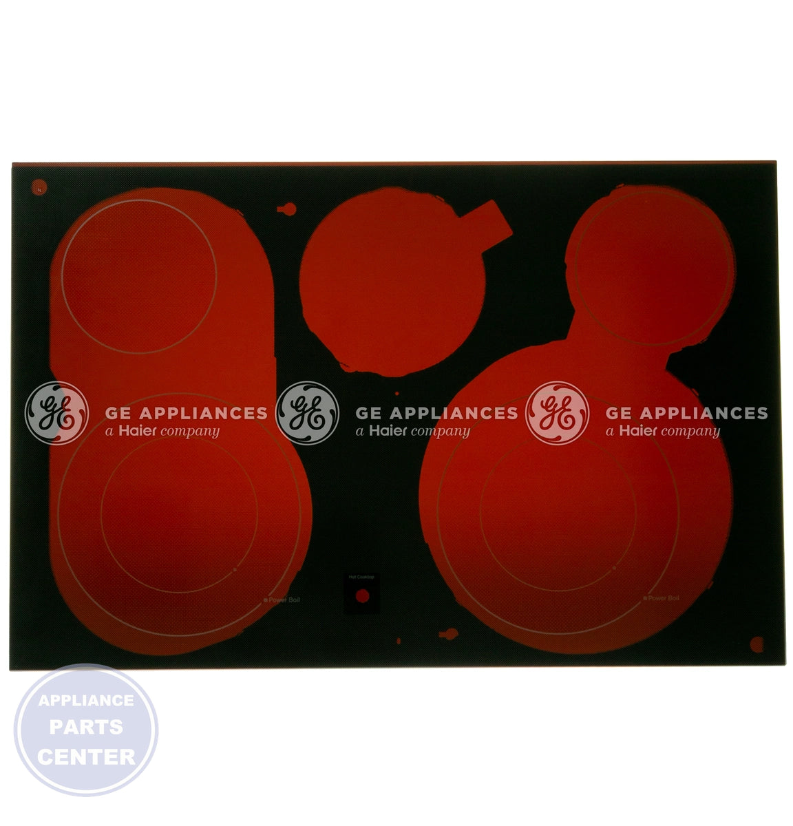 GEH MAINTOP GLASS ASSEMBLY WB62X45231 - Main view showing cookware support for GEH models