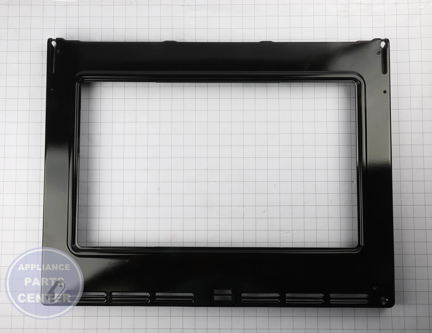GEH OVEN DOOR LINER ASM WB63X32569 - Installation in GEH Range model showing key mounting points