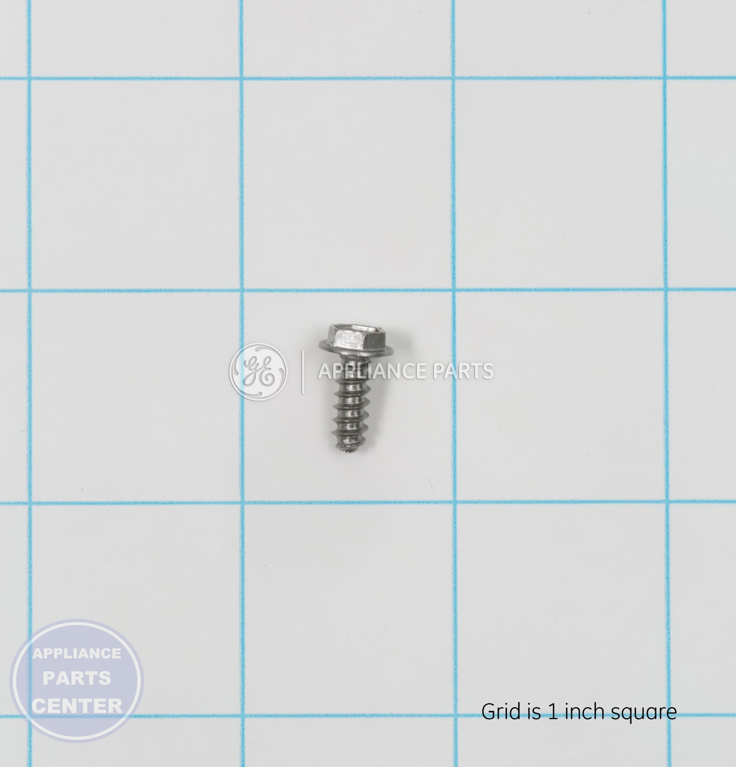 GEH SCREW 8-16 HXW 1/2 SS WD02X10067 - Main view showing stainless steel construction for GEH models