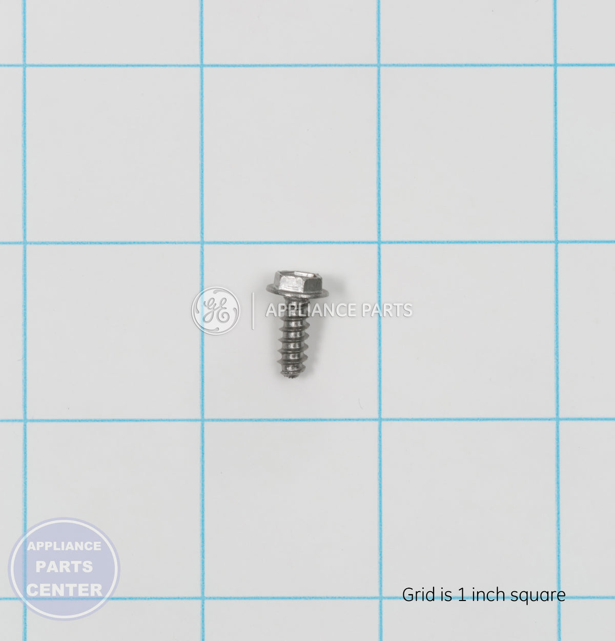 GEH SCREW 8-16 HXW 1/2 SS WD02X10067 - Main view showing stainless steel construction for GEH models