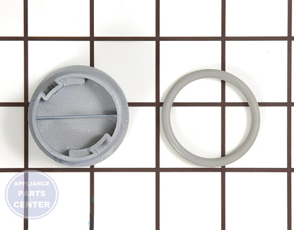 GE Rinse Aid Dispenser Cap WD12X10206 - Main view showing secure fit for various dishwasher models