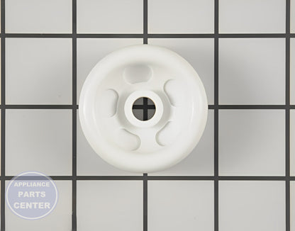 GE DISHWASHER LOWER RACK ROLLER (WHITE) WD12X10262 - Main view showing smooth gliding for GE dishwashers