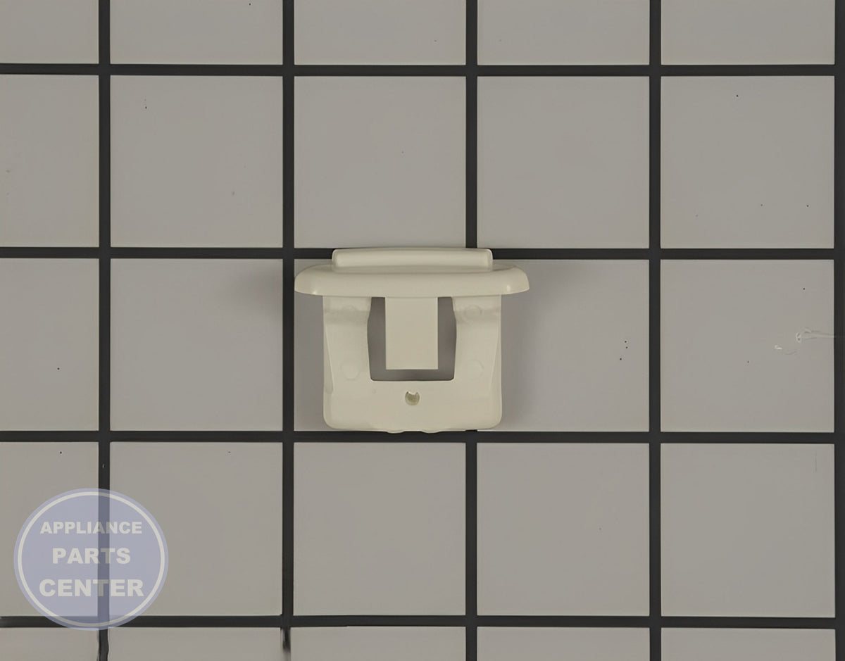GE DISHWASHER WHITE RACK SLIDE ENDCAP WD12X10304 - Main view showing smooth rack sliding for various dishwasher models