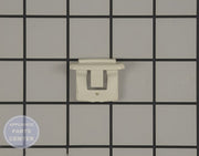 GE DISHWASHER WHITE RACK SLIDE ENDCAP WD12X10304 - Main view showing smooth rack sliding for various dishwasher models