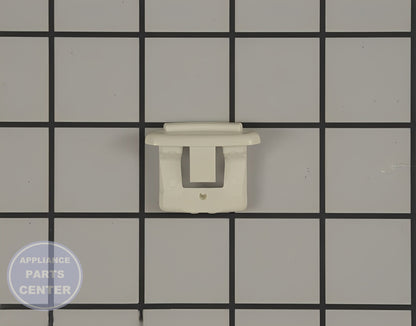 GE DISHWASHER WHITE RACK SLIDE ENDCAP WD12X10304 - Main view showing smooth rack sliding for various dishwasher models