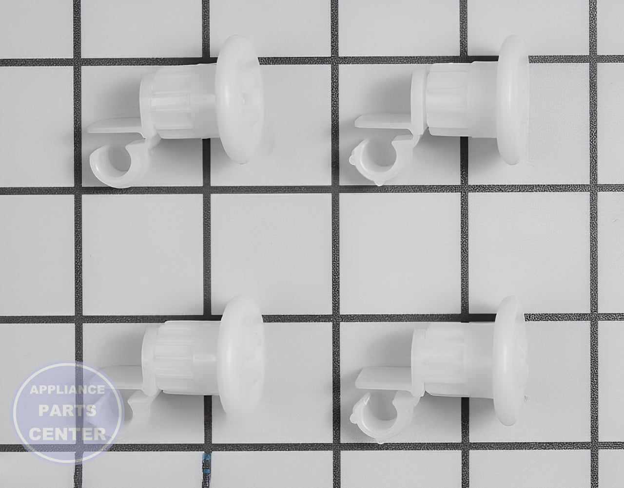 GE DISHWASHER RACK AND ROLLER STUDS 4 PACK WD12X10327 - Main view showing sturdy construction for various GE models