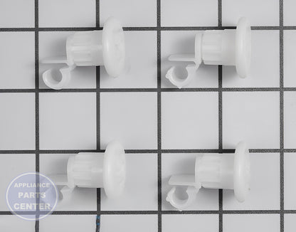 GE DISHWASHER RACK AND ROLLER STUDS 4 PACK WD12X10327 - Main view showing sturdy construction for various GE models