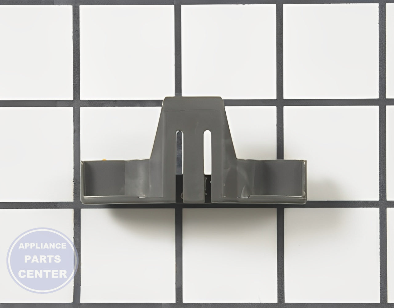 GE DISHWASHER UPPER SLIDE RAIL STOP WD12X10426 - Detailed view of stable positioning feature
