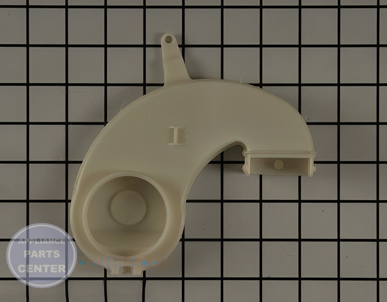 GE DISHWASHER TRANSITION PIECE ASSEMBLY WD12X23557 - Detailed view of duct & venting functionality