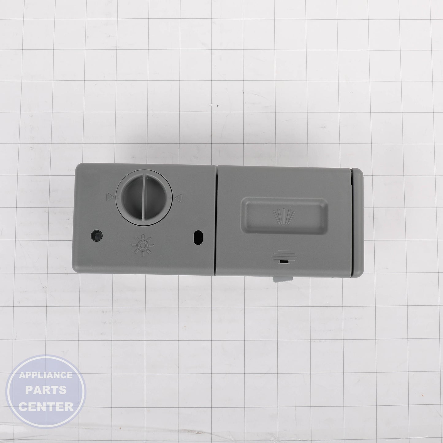 DETERGENT DISPENSER WD12X23625 - Side view with 500ml capacity