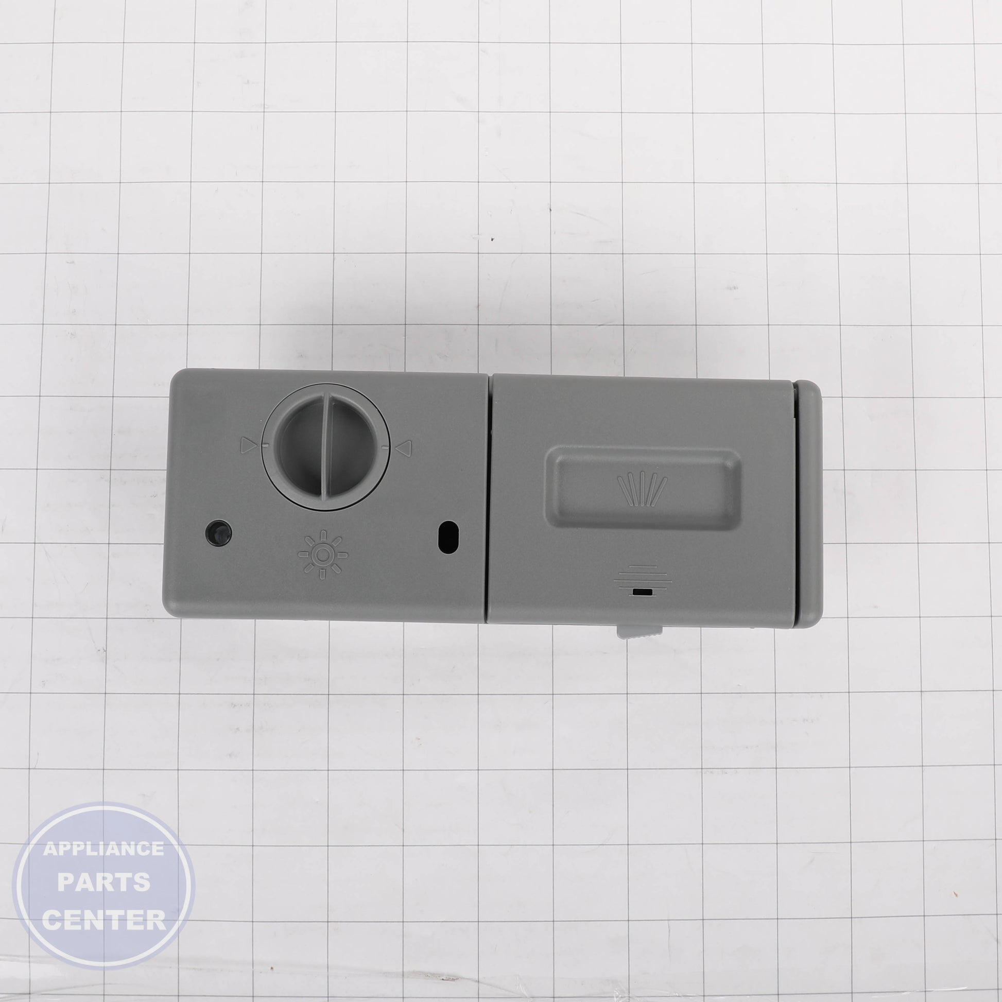 DETERGENT DISPENSER WD12X23625 - Side view with 500ml capacity