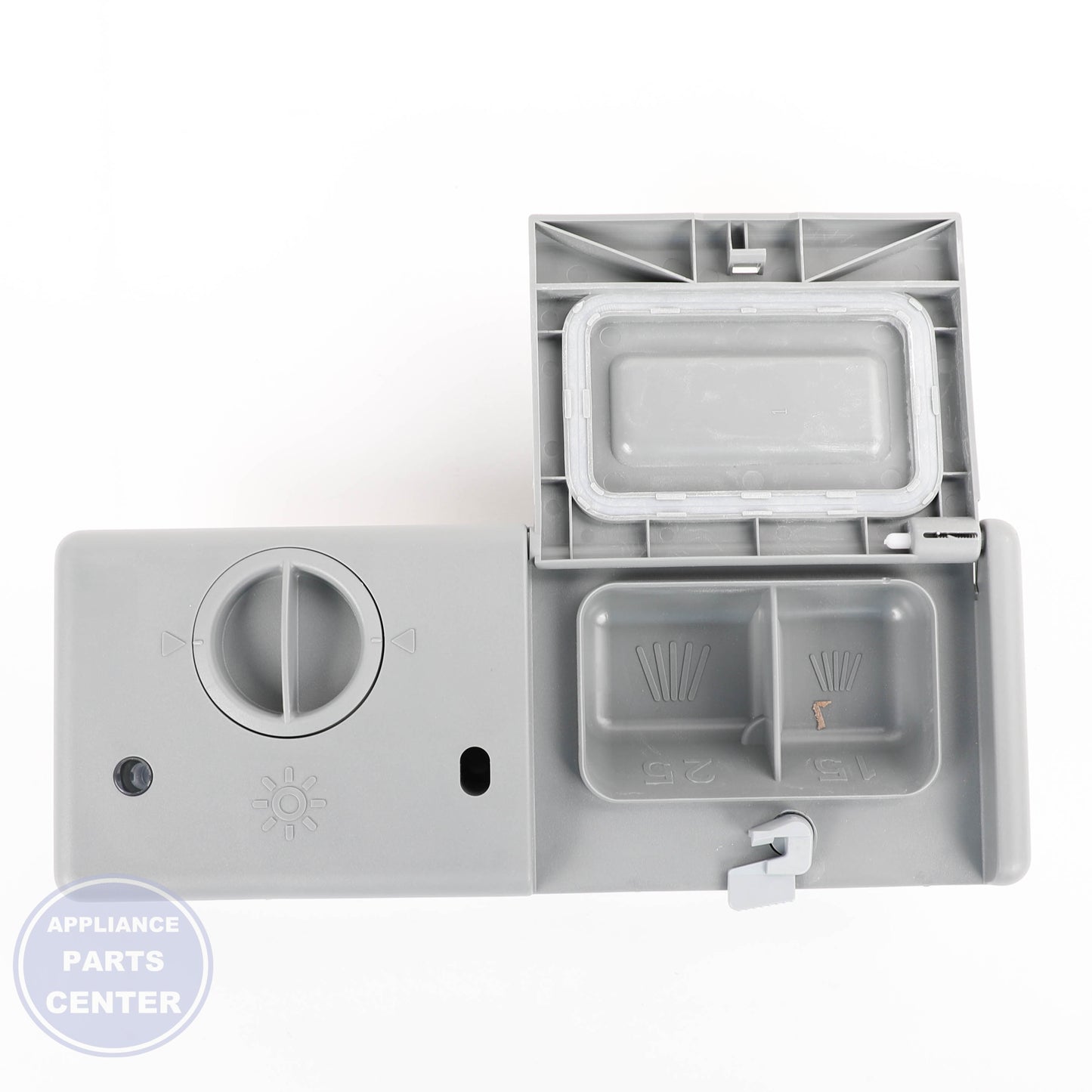 GEH DETERGENT DISPENSER WD12X23625 - Installation in GEH model showing easy mounting points