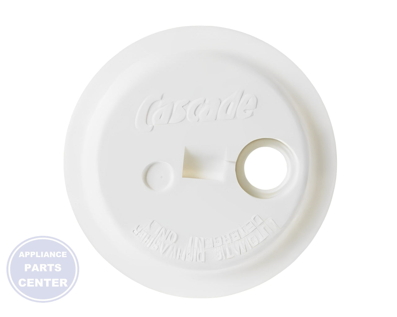 DET CUP COVER WD12X24237 - Detailed view of water flow enhancement