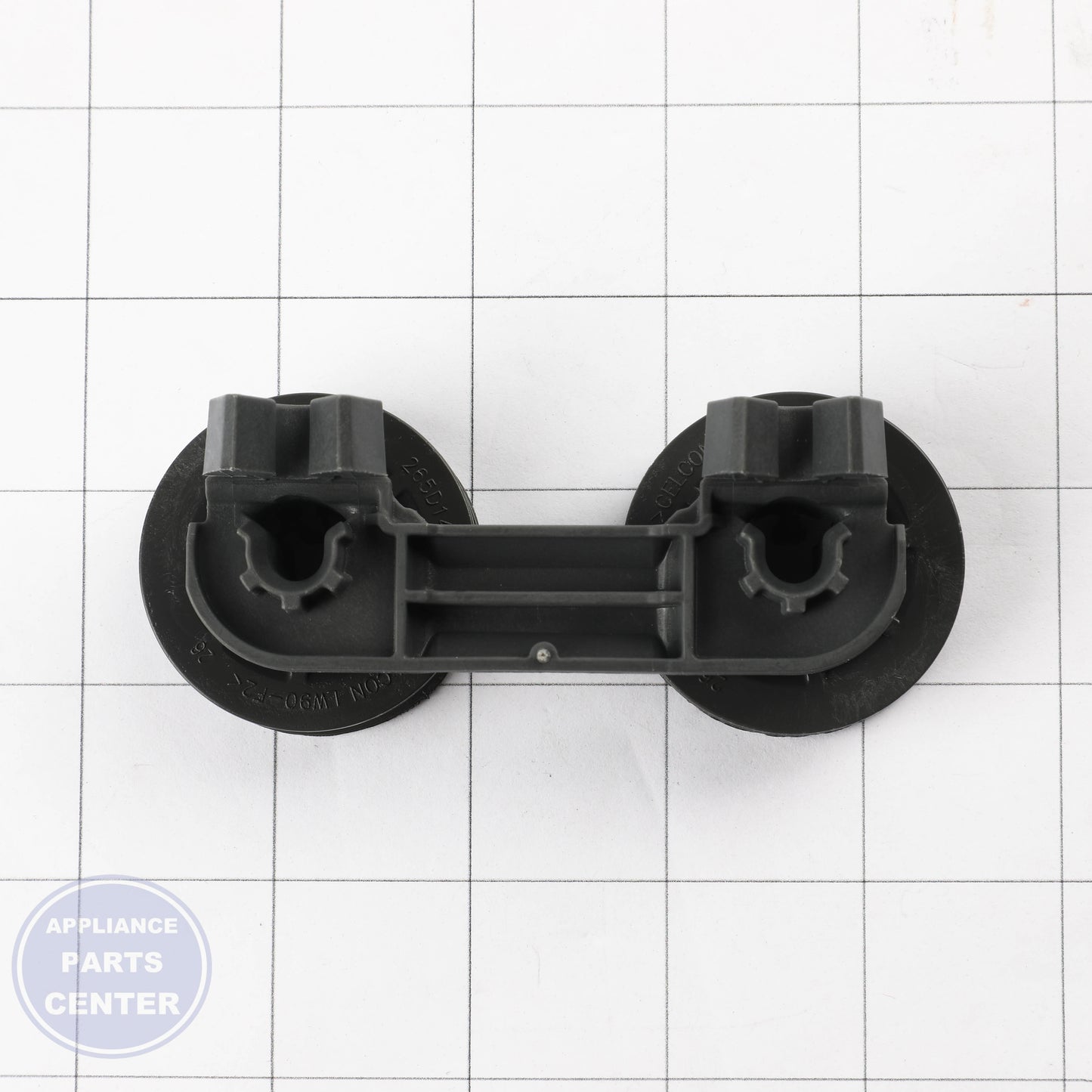 UPPER RACK ROLLER AND STUD ASSEMBLY WD12X27743 - Side view with 15 lbs capacity specs