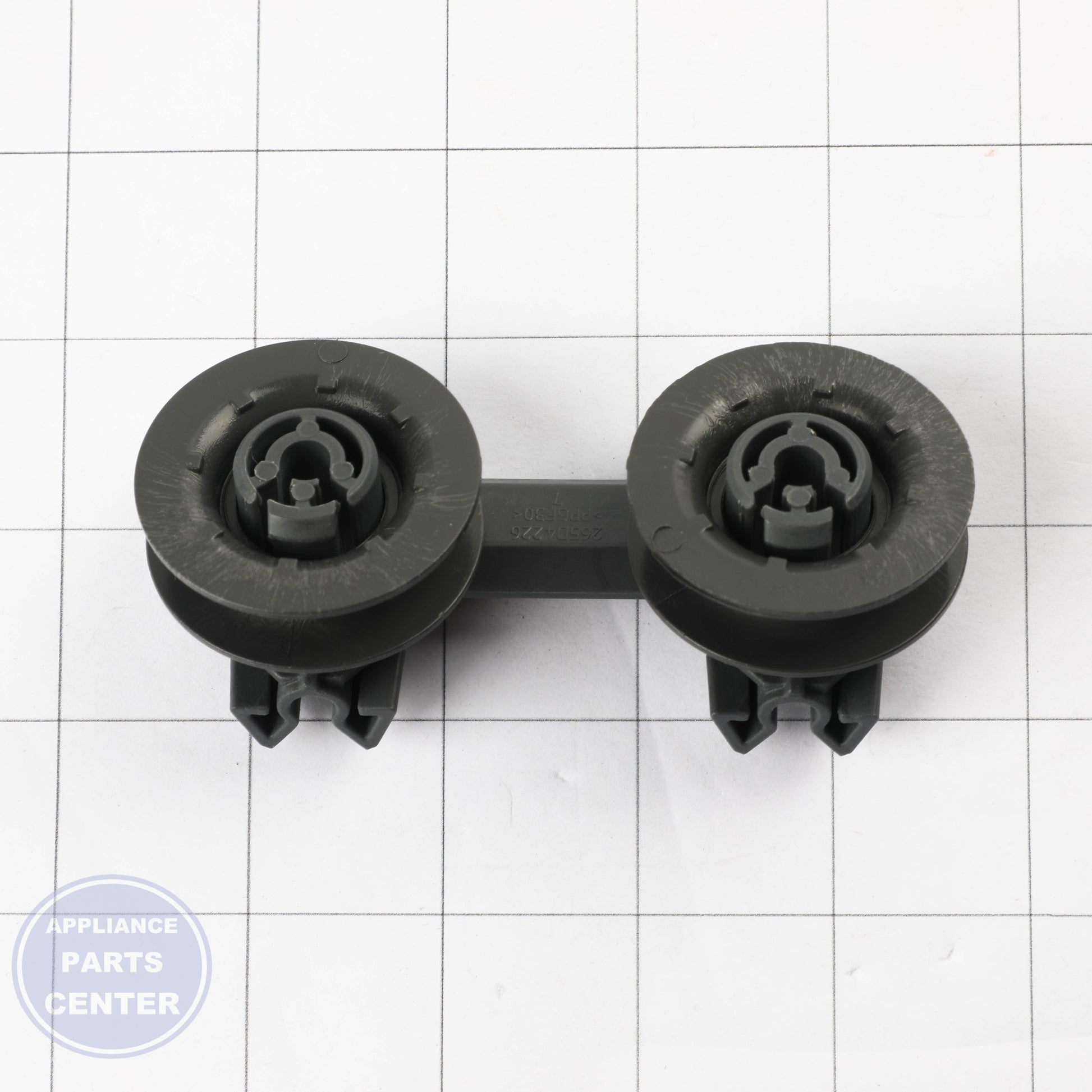 GEH UPPER RACK ROLLER AND STUD ASSEMBLY WD12X27743 - Installation in GEH model showing key mounting points