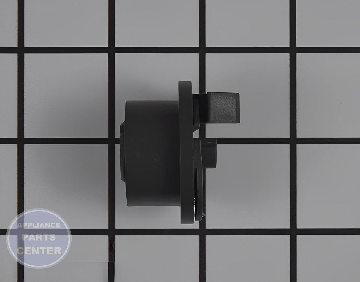 GE DISHWASHER LOWER RACK ROLLER AND STUD ASSEMBLY WD12X27747 - Side view with precise measurements