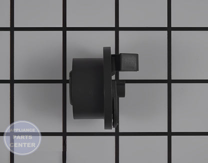 GE DISHWASHER LOWER RACK ROLLER AND STUD ASSEMBLY WD12X27747 - Side view with precise measurements