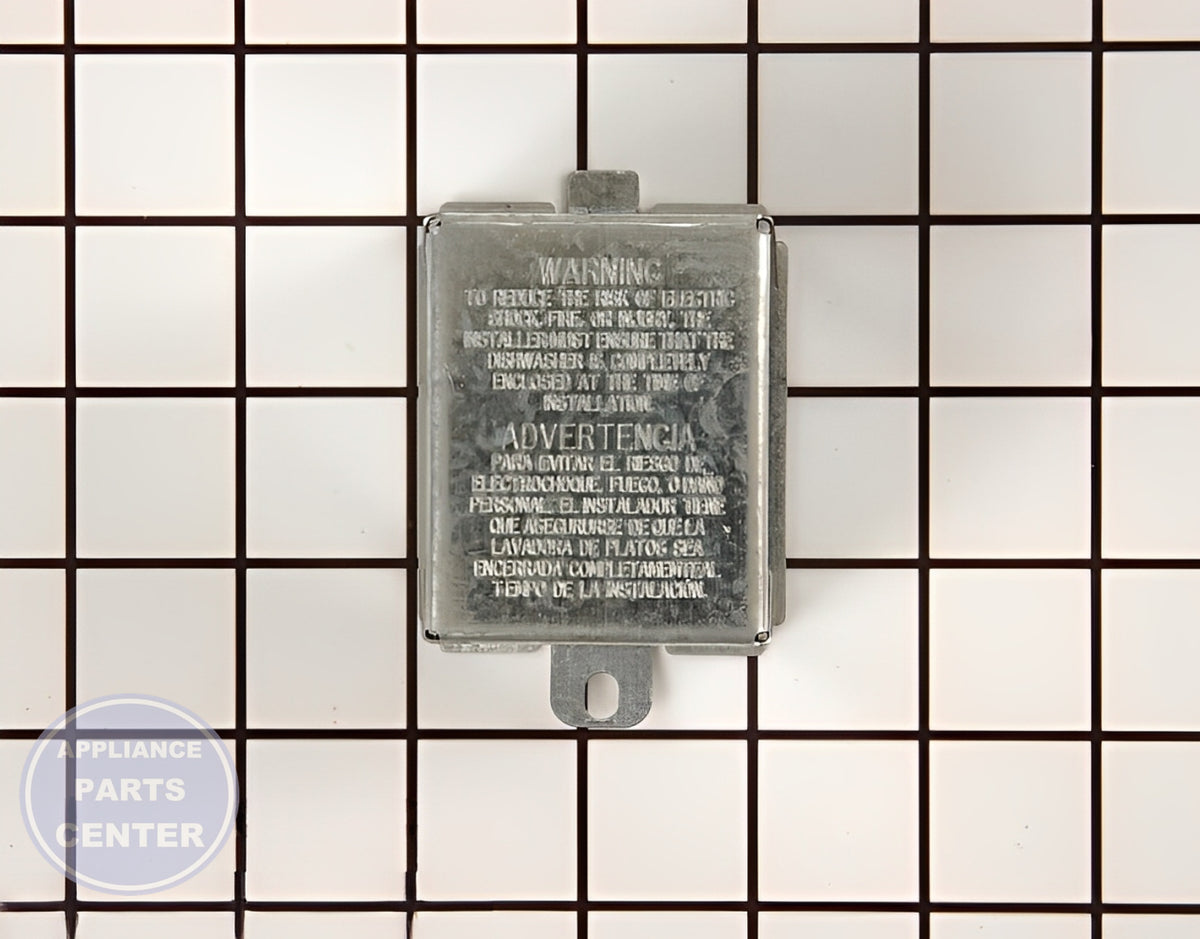 GE Wiring Cover WD12X448 - Main view showing secure organization for GE, Kenmore, Hotpoint, RCA dishwashers