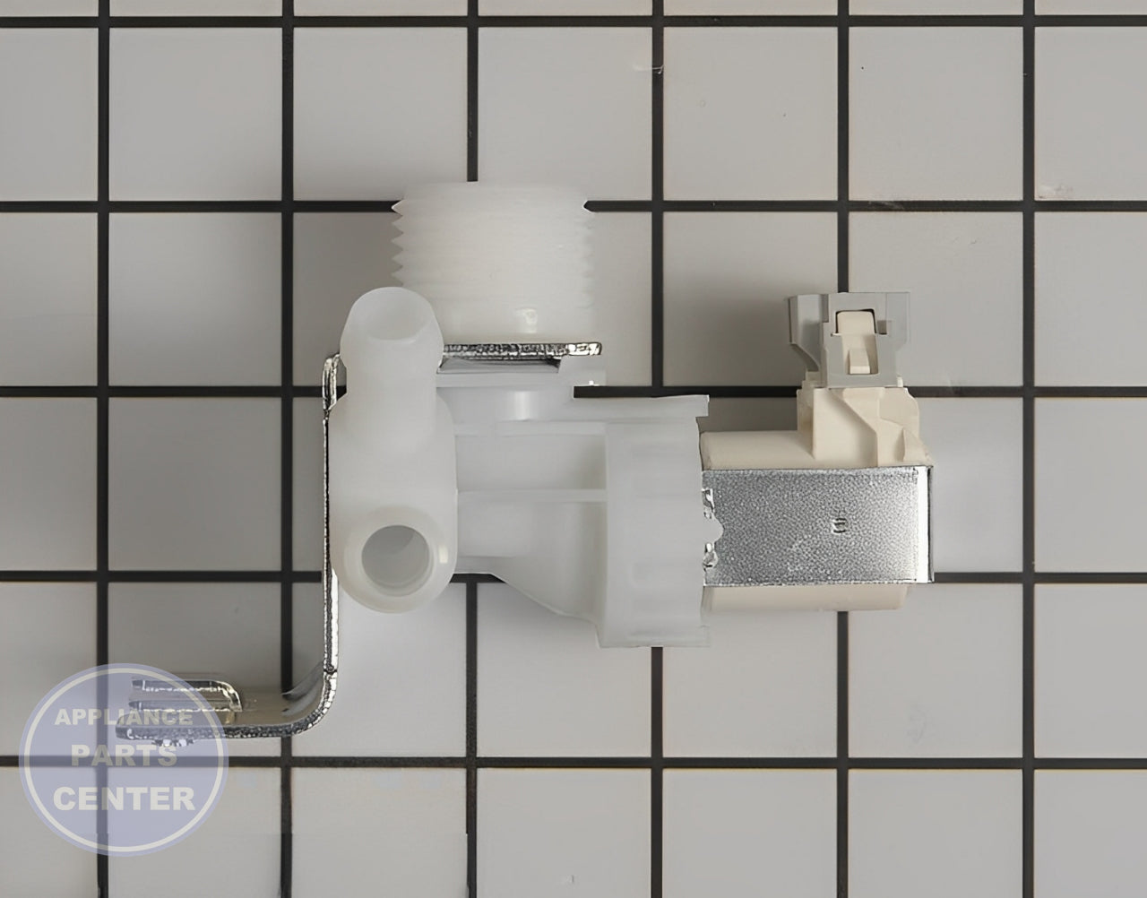 GE DISHWASHER WATER INLET VALVE WD15X22948 - Side view with precise valve & float measurements