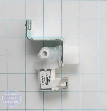 GE WATER VALVE ASSEMBLY WD15X24213 - Installation in GE dishwasher showing key mounting points