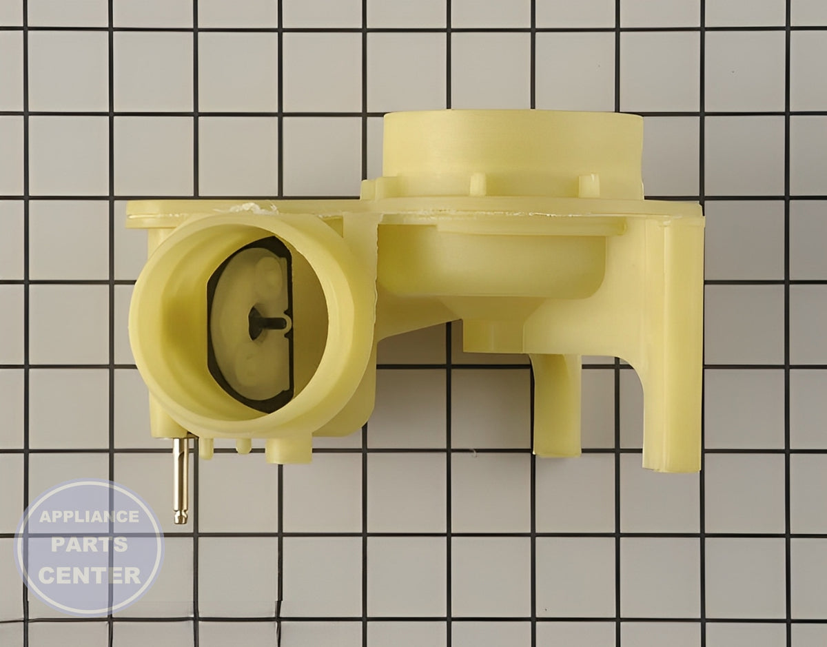 GE DISHWASHER HOUSING PUMP WD19X10020 - Detailed view of water pump technical details