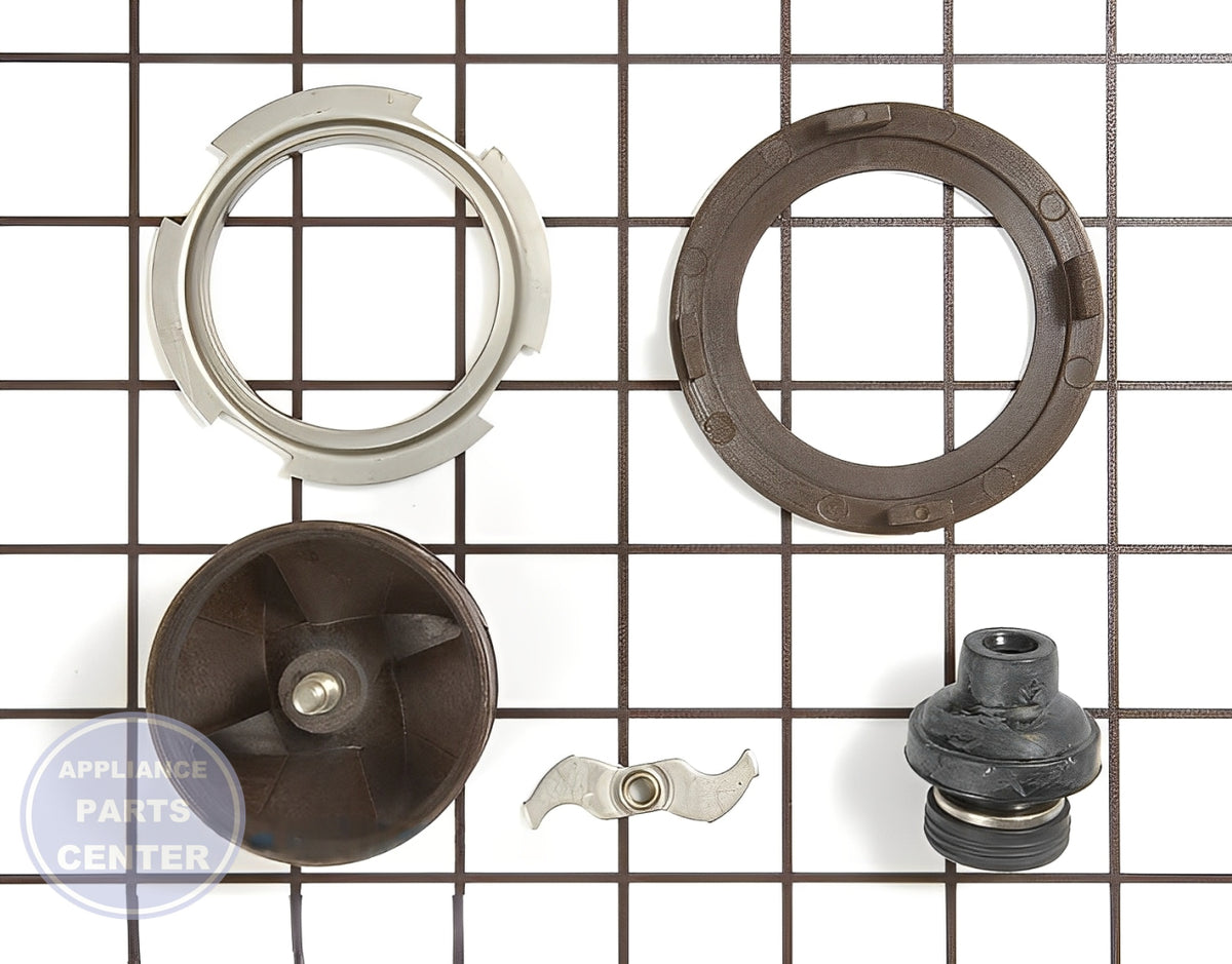 GE DISHWASHER IMPELLER KIT WD19X10038 - Side view with precise specifications