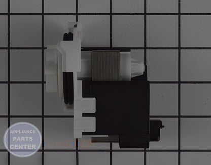 GE DISHWASHER DRAIN PUMP WD19X25461 - Installation in GE Dishwasher model showcasing key mounting points
