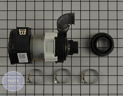 GE DISHWASHER CIRCULATION PUMP WD19X25700 - Main view showing water flow for GEN models