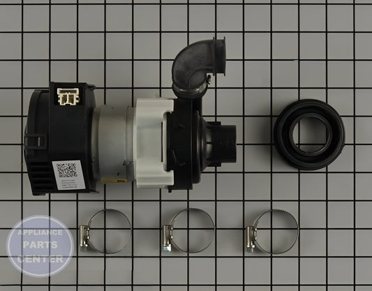 GE DISHWASHER CIRCULATION PUMP WD19X25700 - Main view showing water flow for GEN models