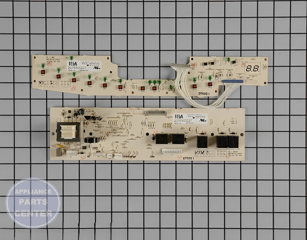 GE DISHWASHER MAIN TACTILE CONTROL BOARD WD21X10247 - Detailed view of the circuitry