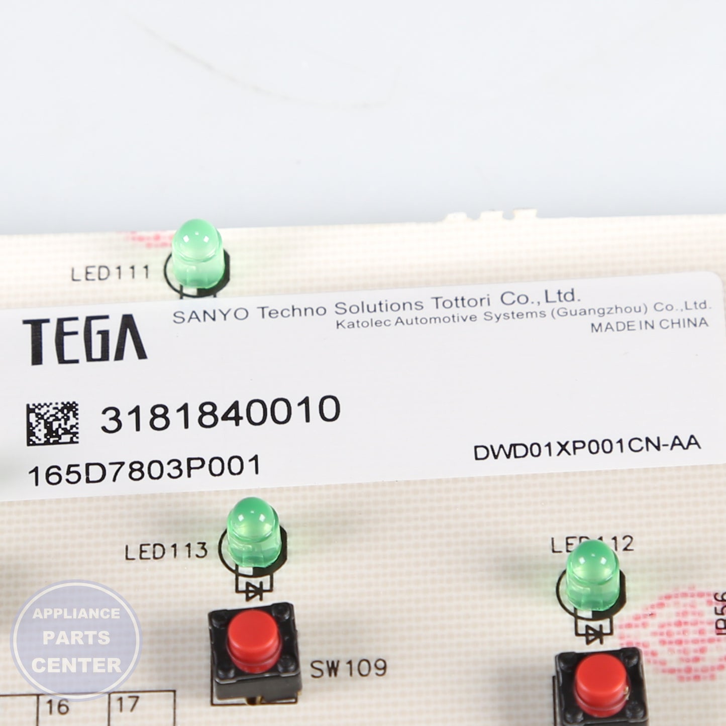 GEH KIT-MAIN & TACTILE BOARD WD21X10395 - Installation in specific model showing mounting points