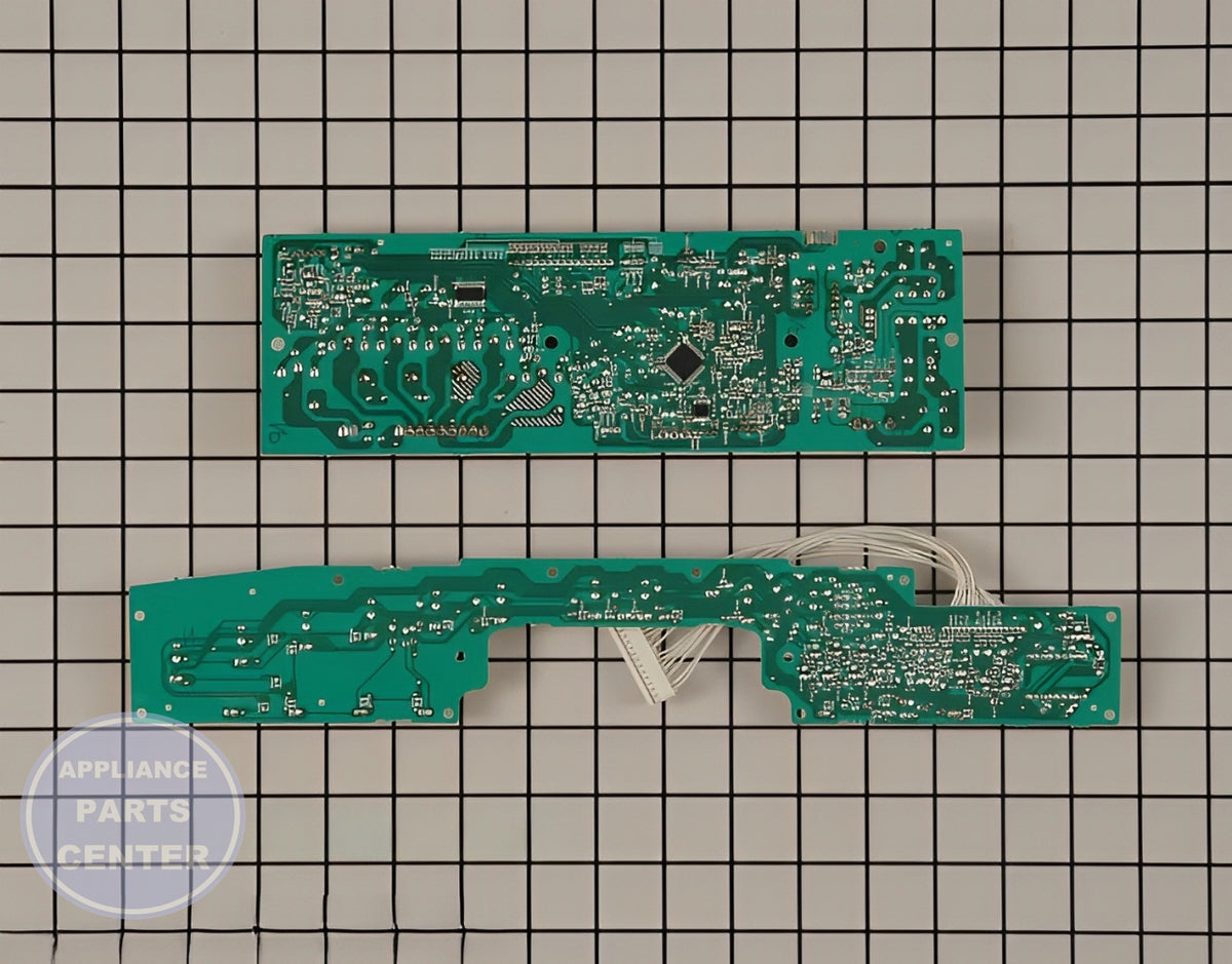 GE DISHWASHER TACTILE CONTROL ASSEMBLY KIT WD21X10505 - Detailed view of circuit board and timer