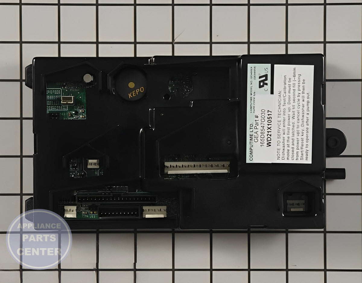 GE Control Module WD21X10517 - Main view showing circuit board for GE Dishwashers
