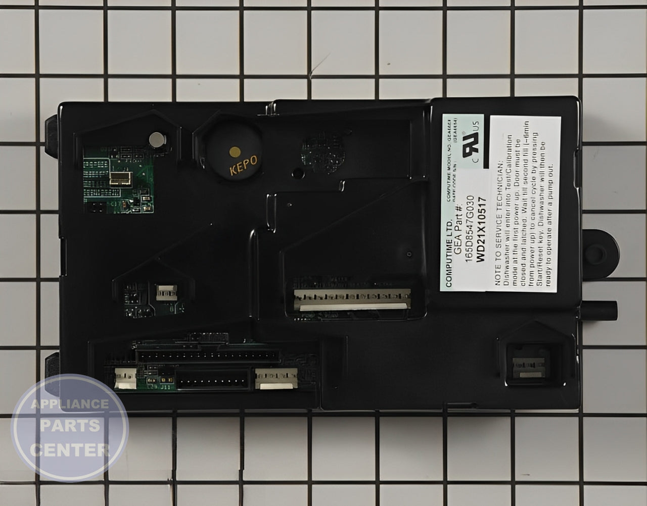 GE Control Module WD21X10517 - Main view showing circuit board for GE Dishwashers