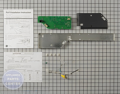 GE DISHWASHER MAIN CONTROL BOARD KIT WD21X22278 - Detailed view of circuit board and timer specifications