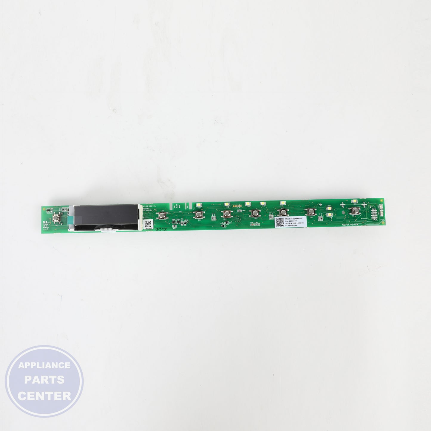 GEH KIT SVC UI LCD FFSTN WD21X23464 - Main view showing LCD screen for GEH dishwasher models