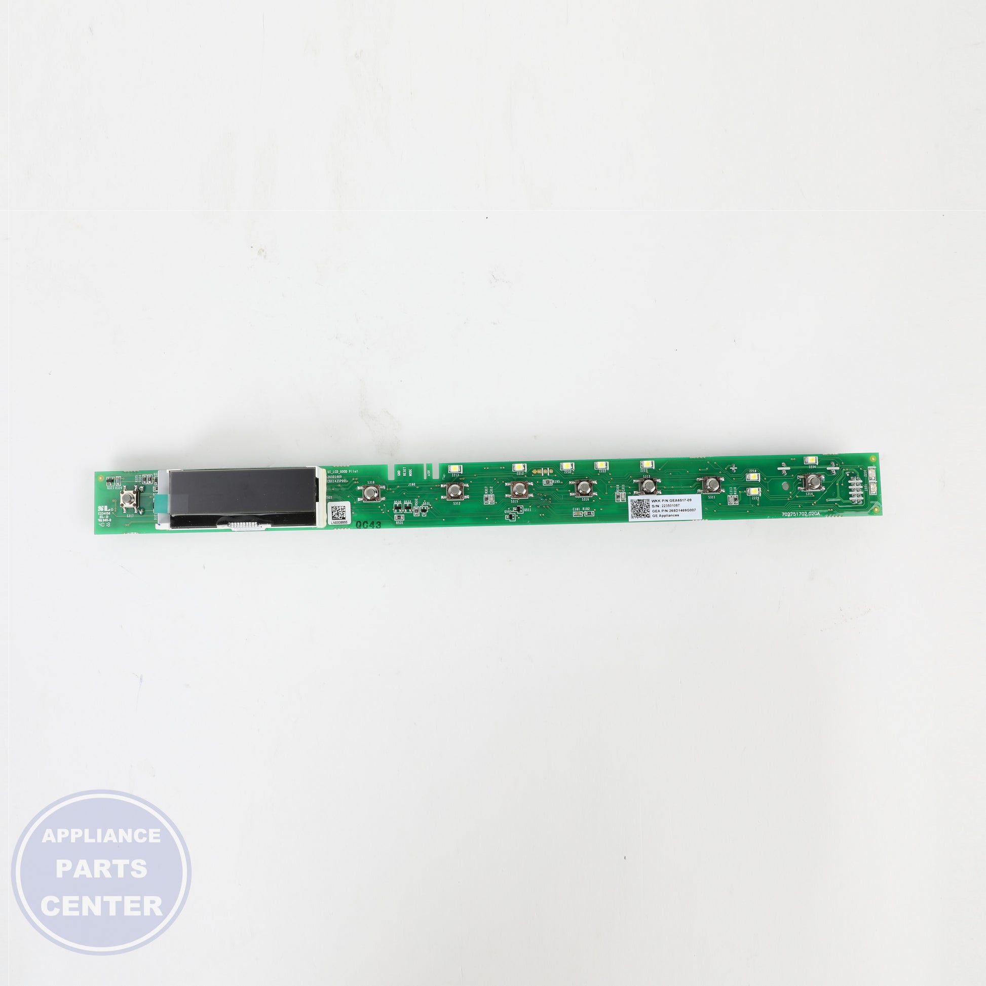 GEH KIT SVC UI LCD FFSTN WD21X23464 - Main view showing LCD screen for GEH dishwasher models