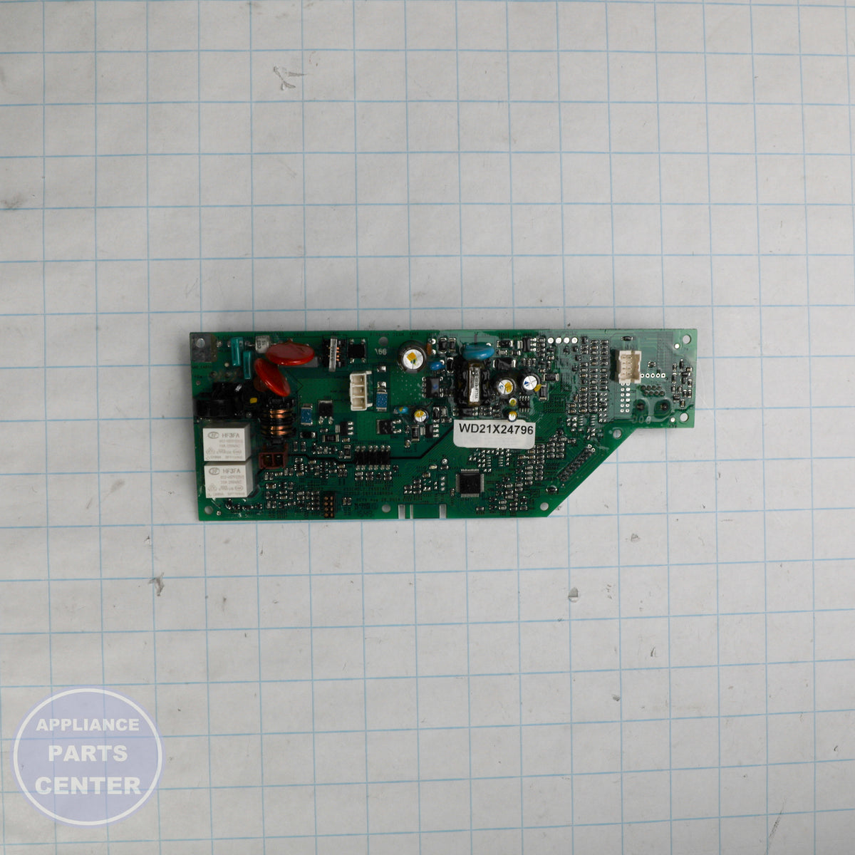 SERVICE MACHINE CONTROL WD21X24898 - Side view with precise measurements