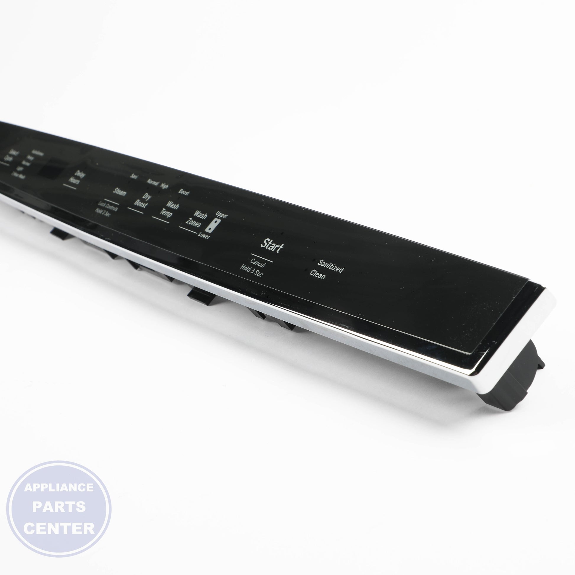 GEH CONFIGURED TOP UI CONTROL WITH COVER WD21X31088 - Main view showing control functionalities for GEH models