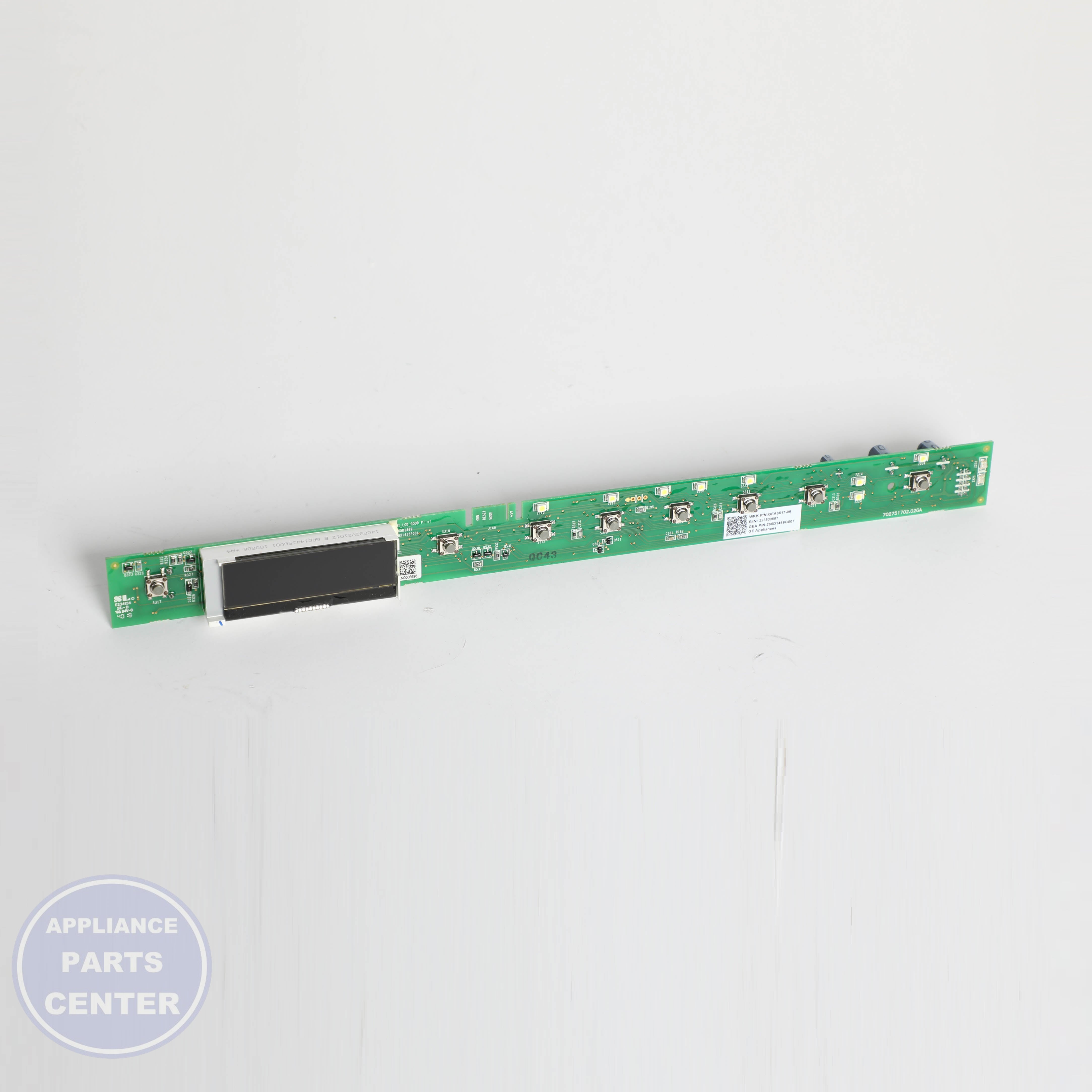 CONFIGURED UI BOARD WD21X31901 - Side view with precise compatibility details