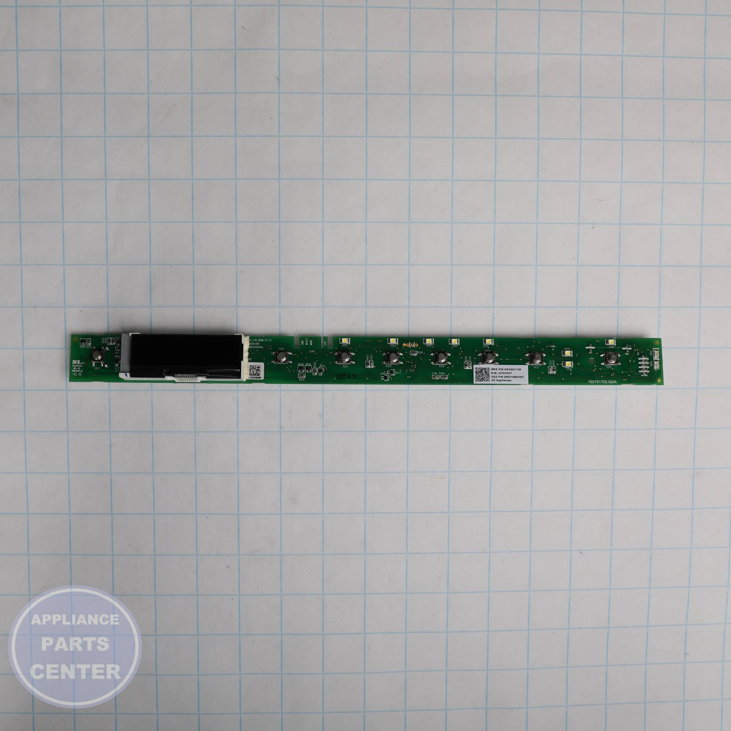 GEH CONFIGURED UI BOARD WD21X31901 - Installation in GEH models showing key mounting points