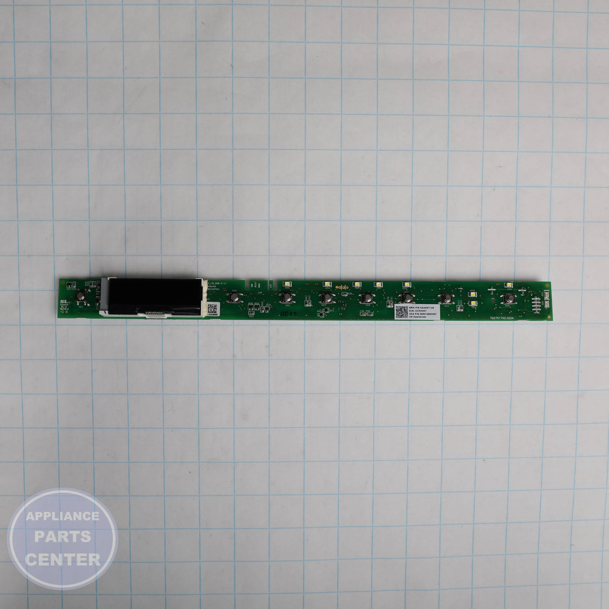 GEH CONFIGURED UI BOARD WD21X31901 - Installation in GEH models showing key mounting points